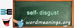 WordMeaning blackboard for self-disgust